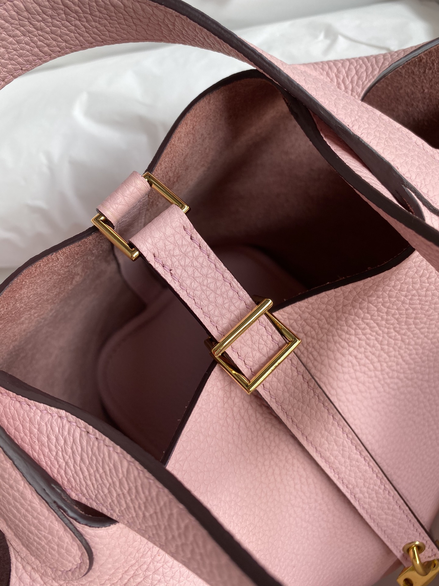 Hermes Picotin Lock 18 Bag In Pink Clemence Leather